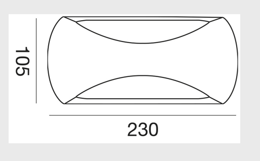 GEALUCE Applique in plastica bianco-antracite IP65 LED GEALUCE Applique in plastica bianco-antracite IP65 LED